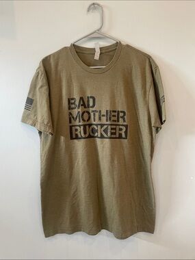Bad Mother Rucker Olive Green Graphic Tee - Men large like new